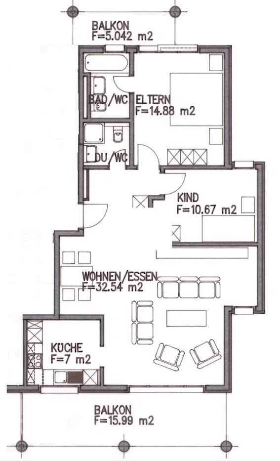 3.5 Zimmer Wohnung zu vermieten in Kriens - Bild 1/11