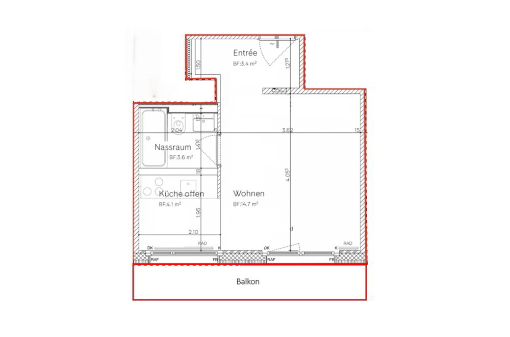 1.5 Zimmer Wohnung zu vermieten in Ebikon - Bild 1/8