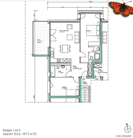 3.5 Zimmer Wohnung zu vermieten in Montet (Broye) - Bild 1/10