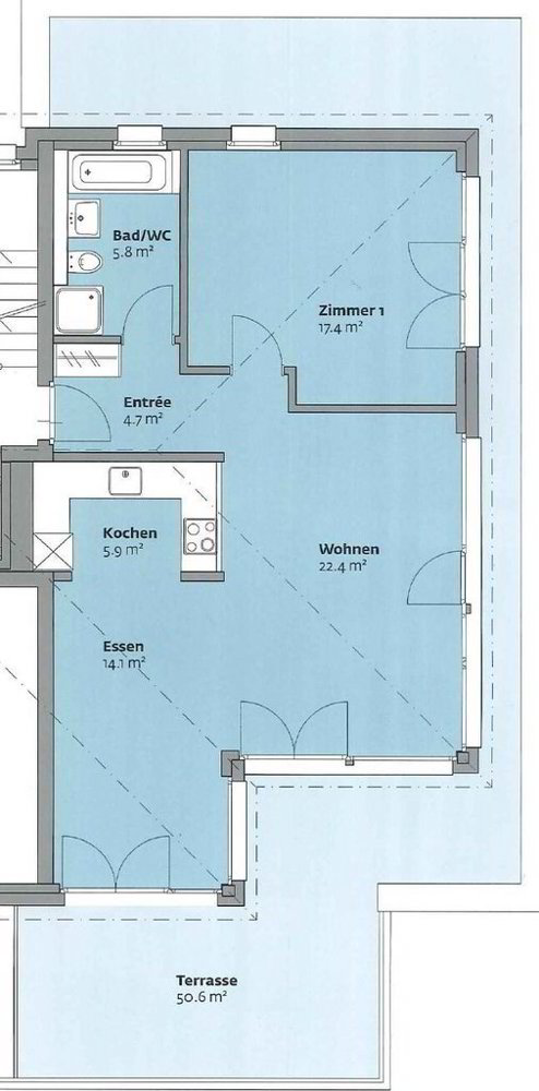 Appartement 2.5 pièces à louer à Unterterzen - image 1/10