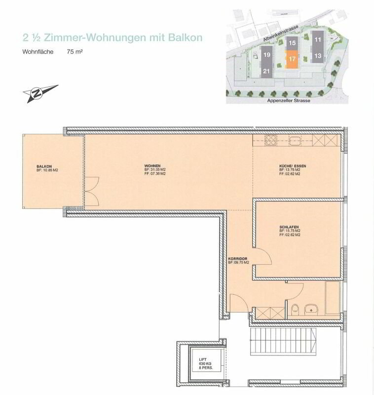 2 rooms Apartment for rent in St. Gallen - image 1/9