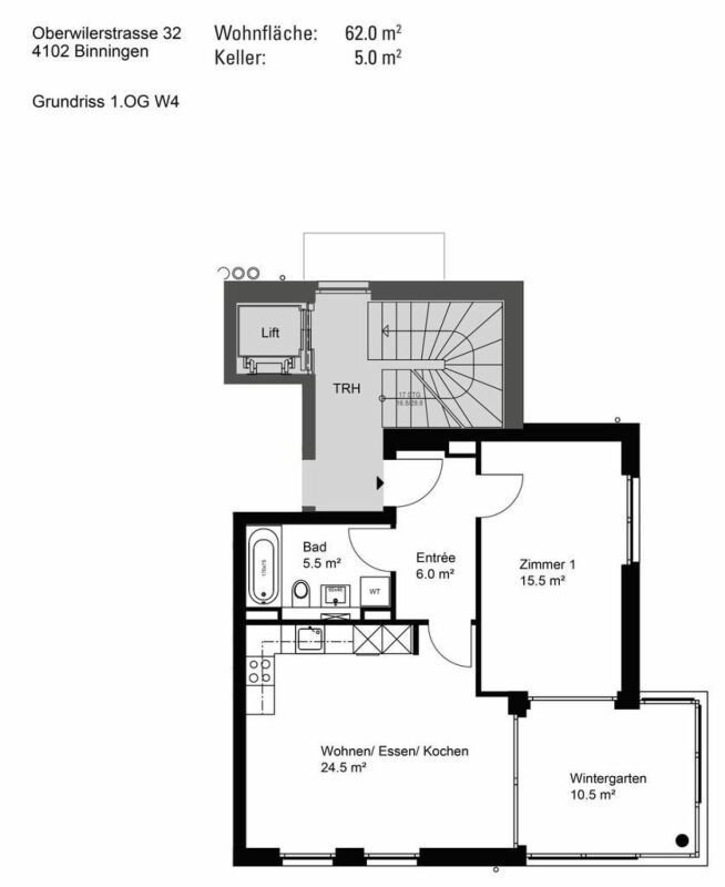 Appartement 2 pièces à louer à Binningen - image 1/7