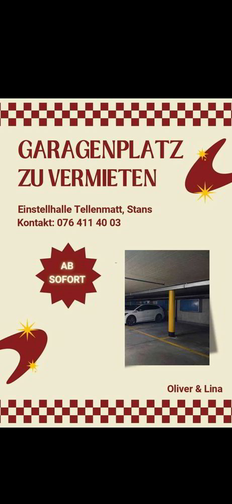 Parcheggio, garage di null locali in affitto a Stans - immagine 1/1