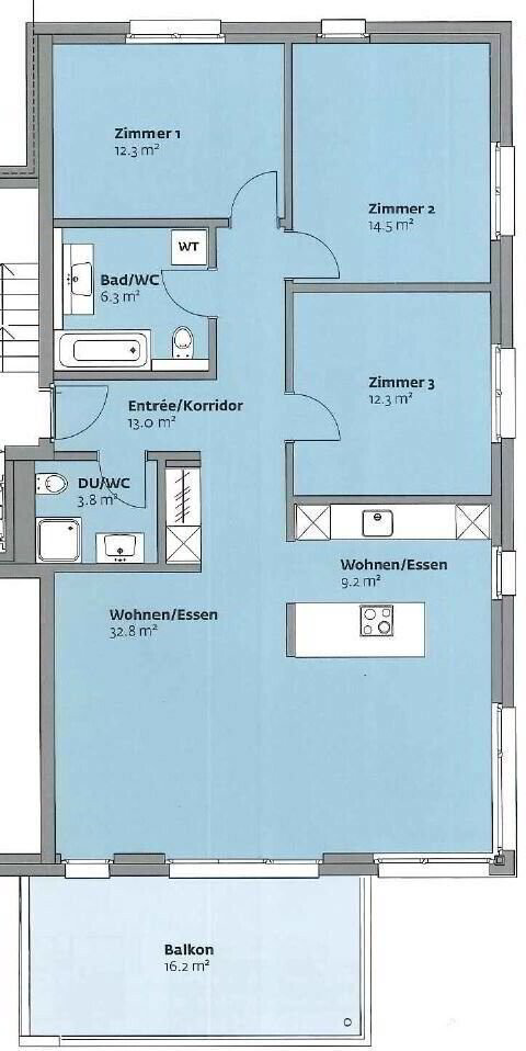 4.5 Zimmer Wohnung zu vermieten in Unterterzen - Bild 1/9