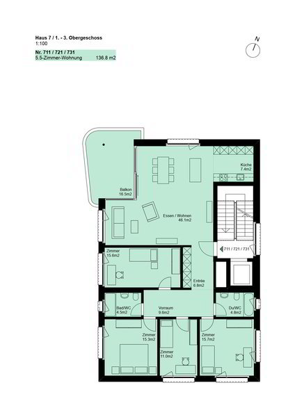 5.5 rooms Apartment for rent in Luzern - image 1/8