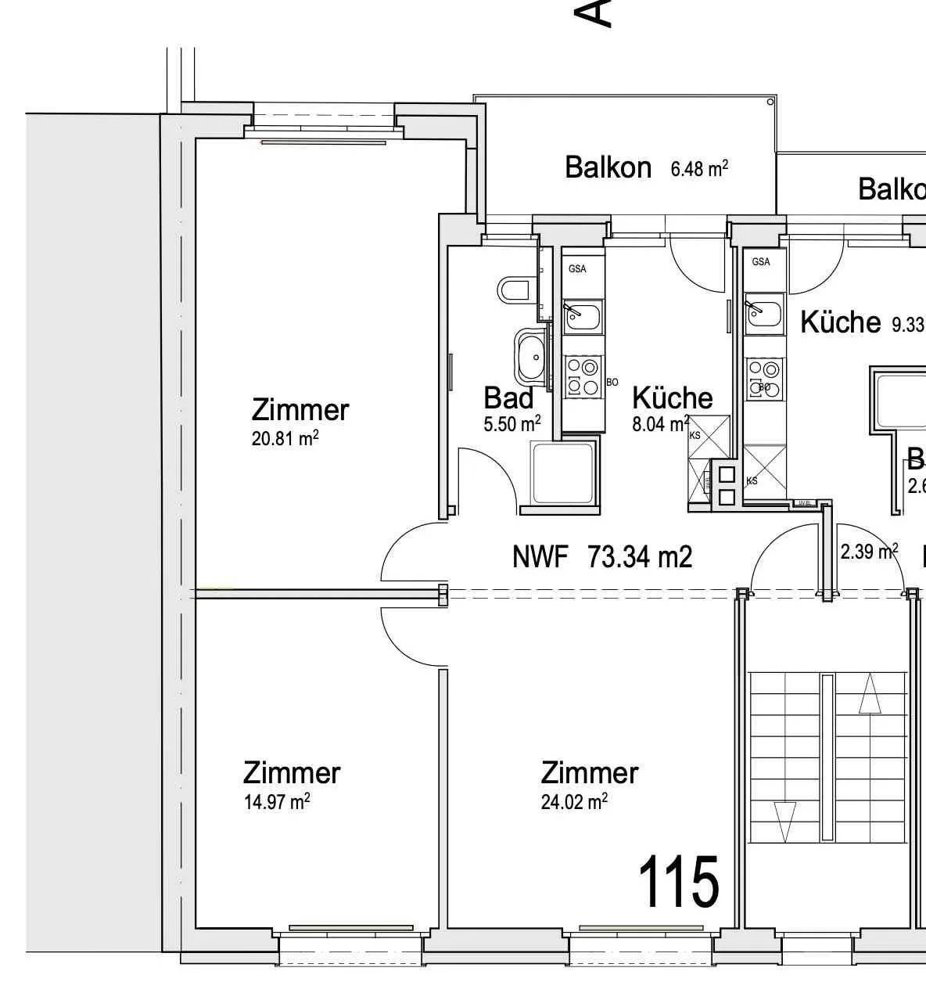 Appartement 3 pièces à louer à Bâle - image 1/10