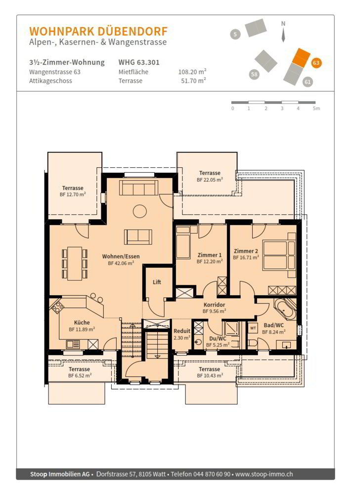 3.5 Zimmer Wohnung zu vermieten in Dübendorf - Bild 1/10