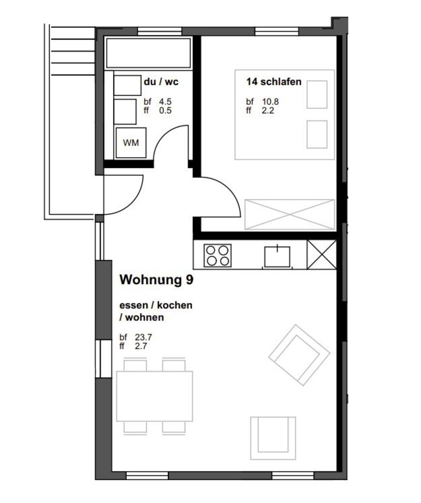 2.5 Zimmer Wohnung zu vermieten in Oberegg - Bild 1/8