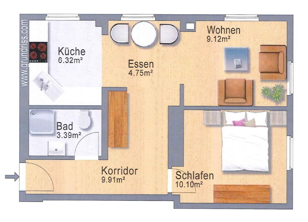 Appartement 2.5 pièces à louer à St. Gallen - image 1/10