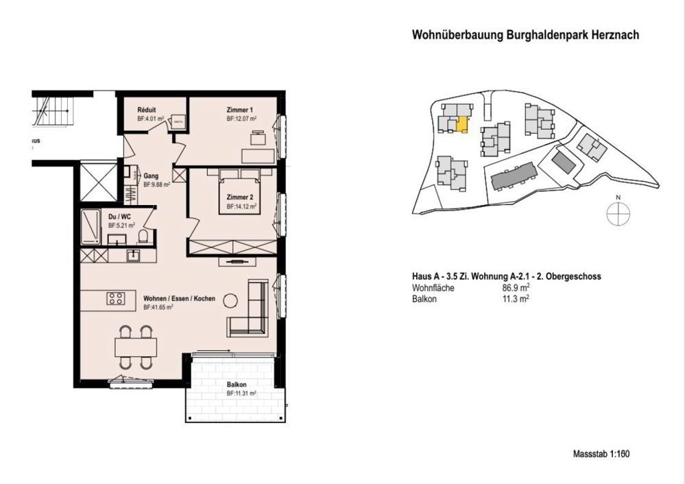 3 Zimmer Wohnung zu vermieten in Herznach - Bild 1/10
