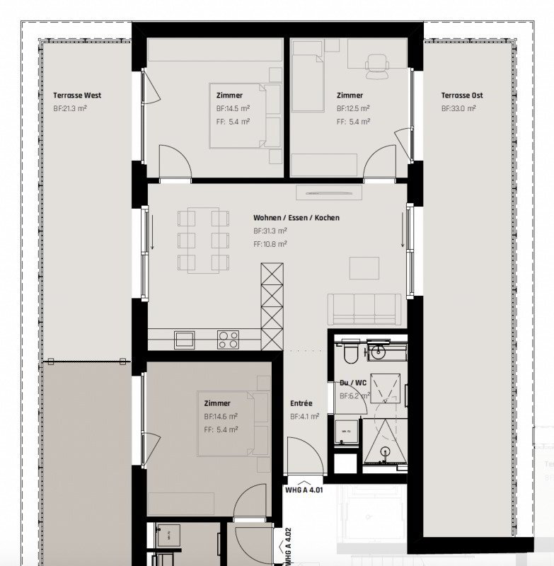 3 rooms Apartment for rent in St. Gallen - image 1/8