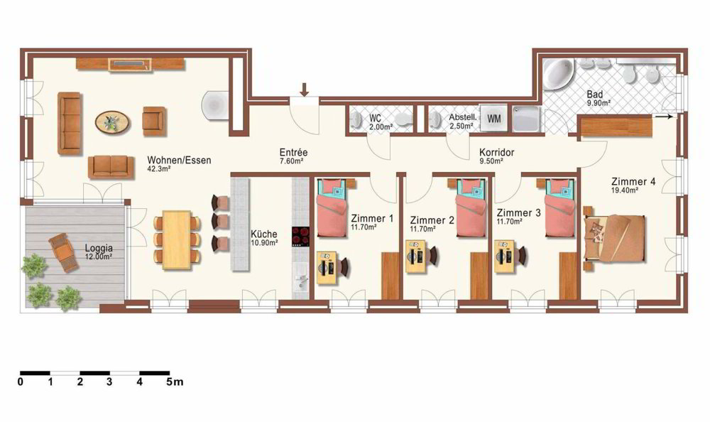 5.5 Zimmer Wohnung zum verkaufen in St. Gallen - Bild 1/15