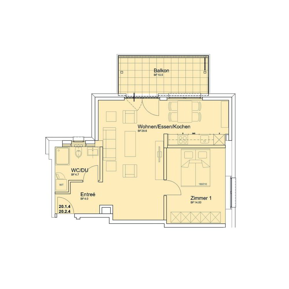2.5 Zimmer Wohnung zu vermieten in Dübendorf - Bild 1/6
