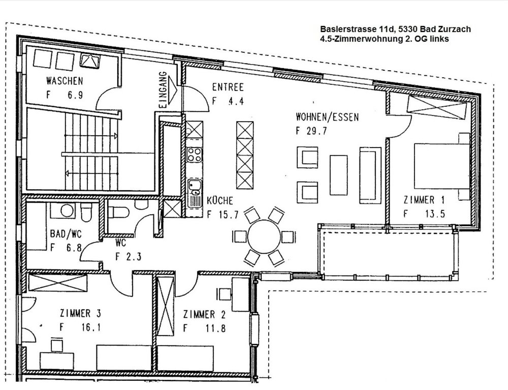 4.5 rooms Apartment for rent in Bad Zurzach - image 1/7