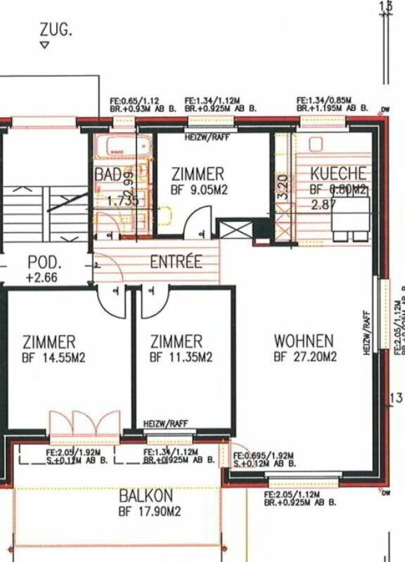 4 rooms Apartment for rent in Felben-Wellhausen - image 1/9