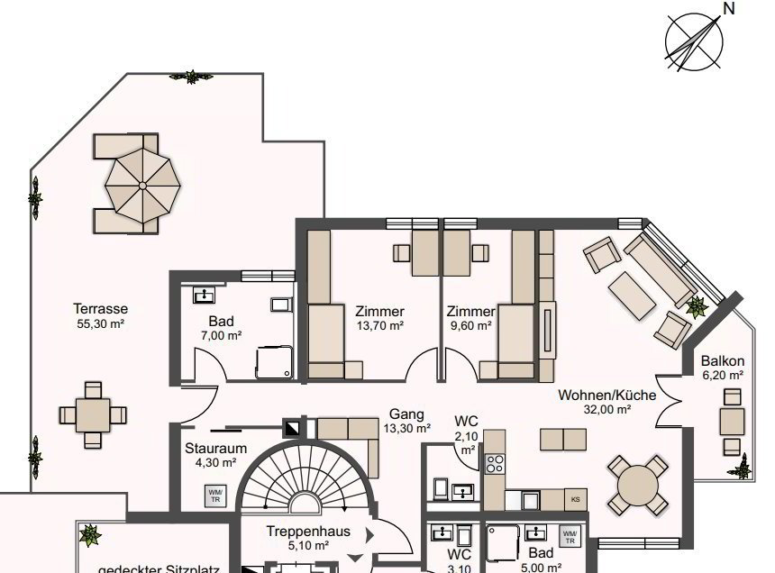 3.5 Zimmer Wohnung zu vermieten in St. Gallen - Bild 1/12