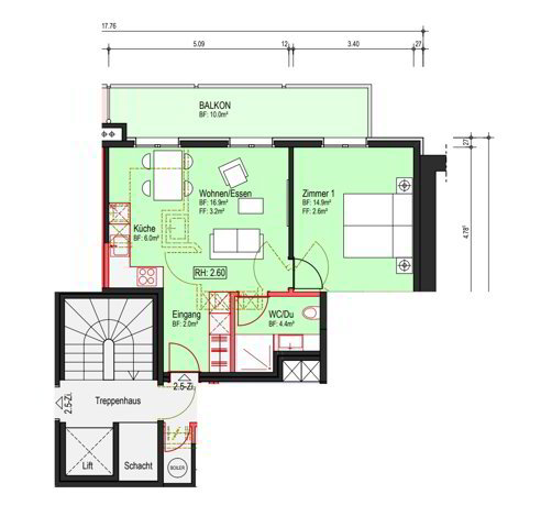 Appartement 1.5 pièces à louer à Bienne - image 1/13