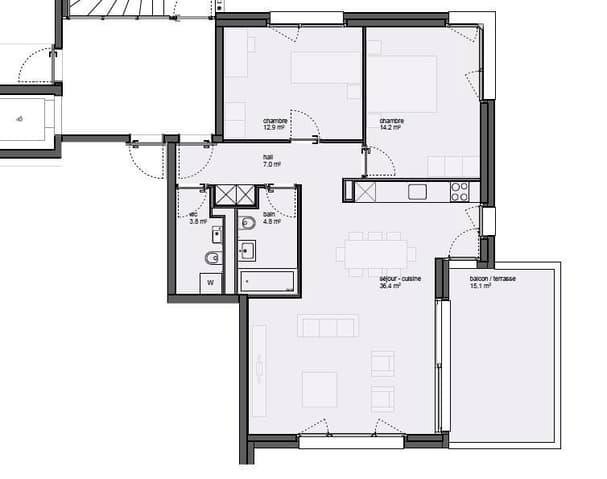 3.5 rooms Apartment for rent in St-Sulpice VD - image 1/7