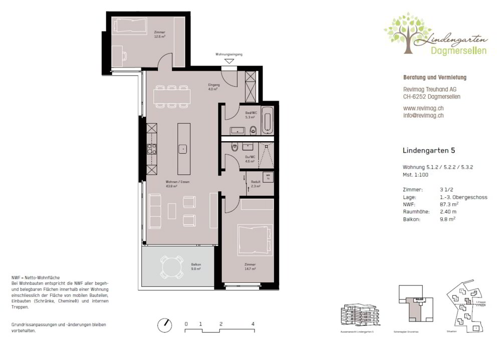 3.5 rooms Apartment for rent in Dagmersellen - image 1/10