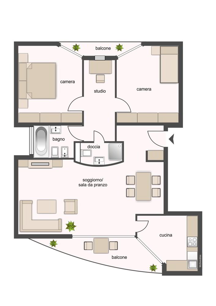 3.5 Zimmer Wohnung zu vermieten in Canobbio - Bild 1/7