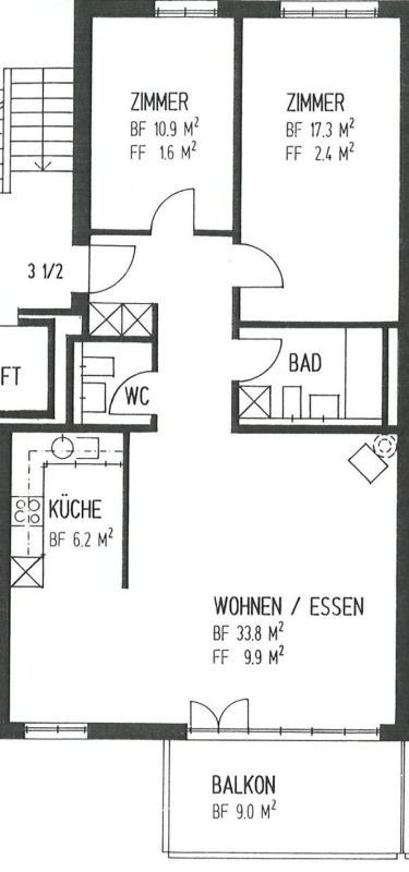 3 rooms Apartment for rent in St. Gallen - image 1/11