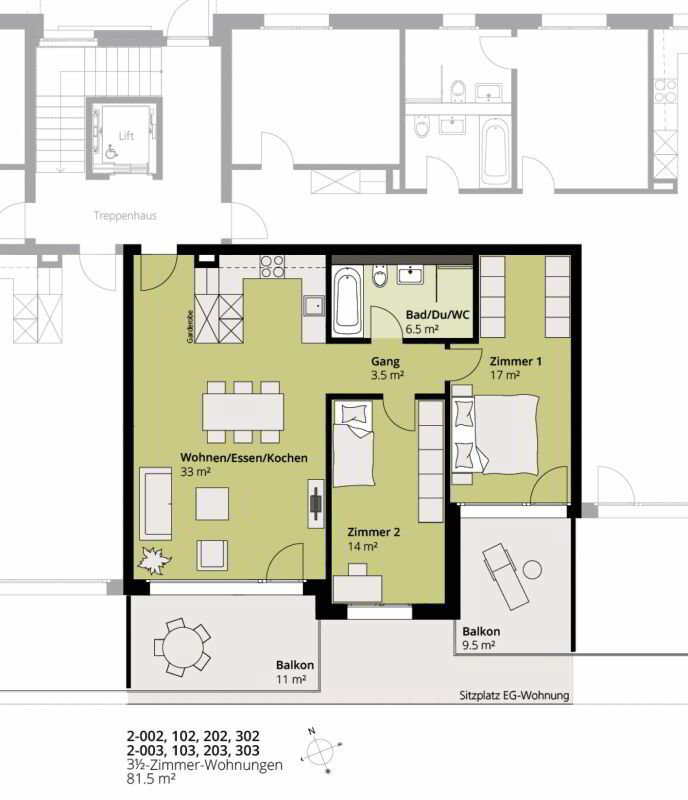 3 rooms Apartment for rent in Sennwald - image 1/8