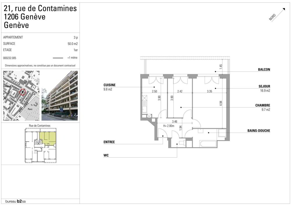 Appartamento di 3 locali in affitto a Geneva - immagine 1/2