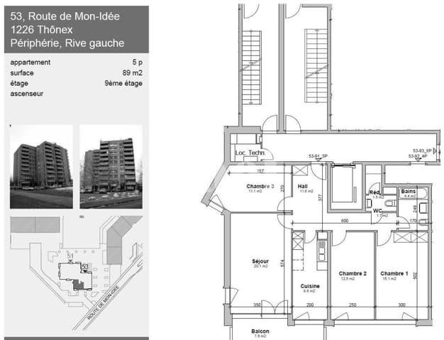 5 Zimmer Wohnung zu vermieten in Thônex - Bild 1/2