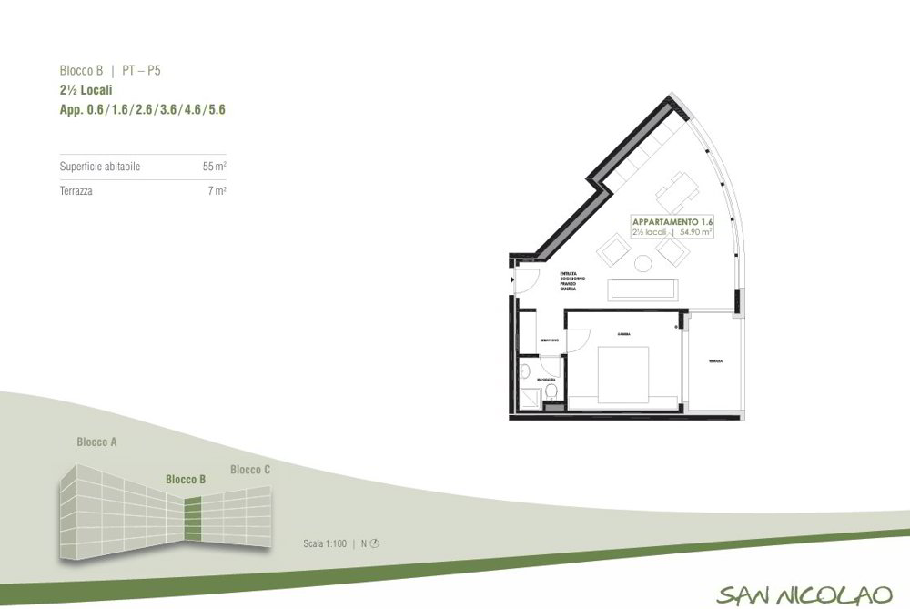 2.5 Zimmer Wohnung zu vermieten in Tenero - Bild 1/9