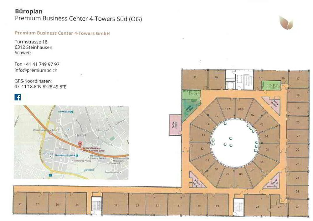 1 rooms Office & Commercial for rent in Steinhausen - image 1/2