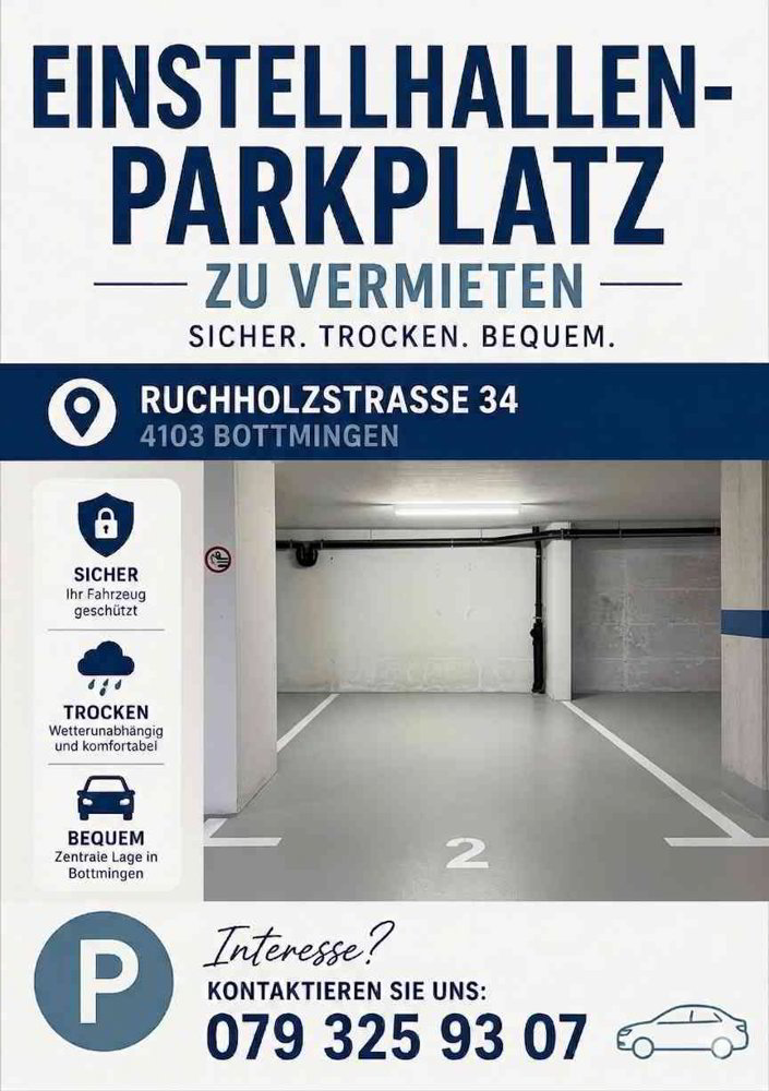 null rooms Car park, garage for rent in Bottmingen - image 1/1