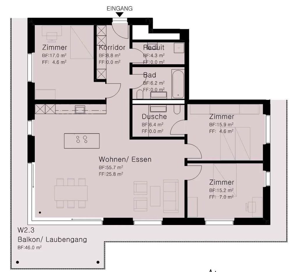 4.5 Zimmer Wohnung zu vermieten in Lachen SZ - Bild 1/2
