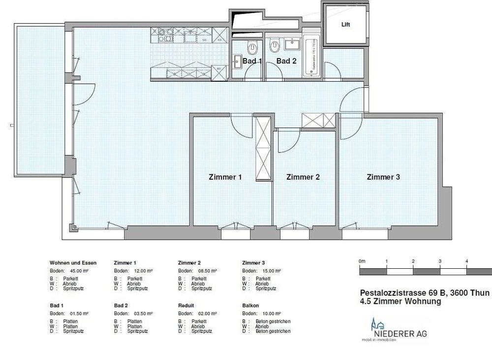 4.5 rooms Apartment for rent in Thun - image 1/9