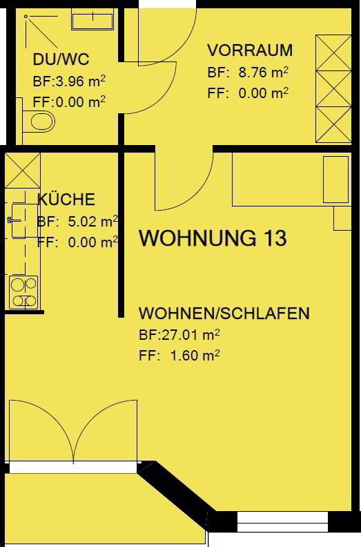 1.5 Zimmer Wohnung zu vermieten in Berneck - Bild 1/6