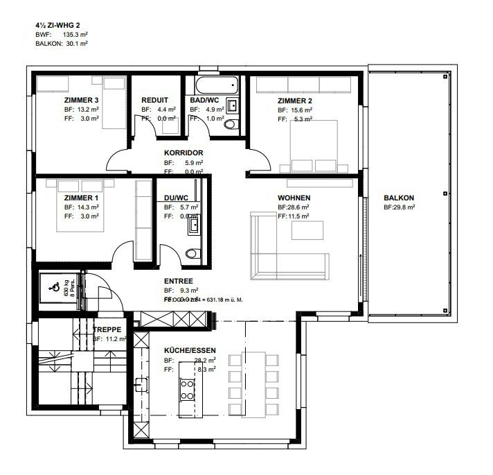 Appartamento di 4 locali in affitto a Flawil - immagine 1/12