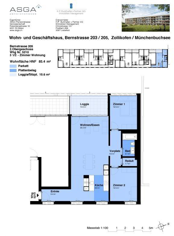 Appartamento di 3.5 locali in affitto a Zollikofen - immagine 1/8