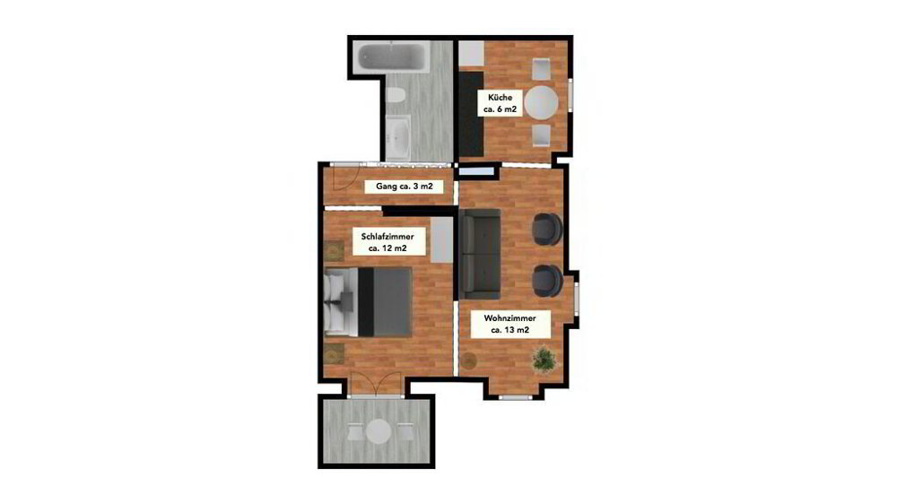 Appartamento di 2.5 locali in affitto a Zürich - immagine 1/6