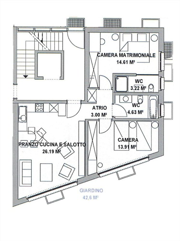 3.5 Zimmer Wohnung zum verkaufen in Acquarossa - Bild 1/9