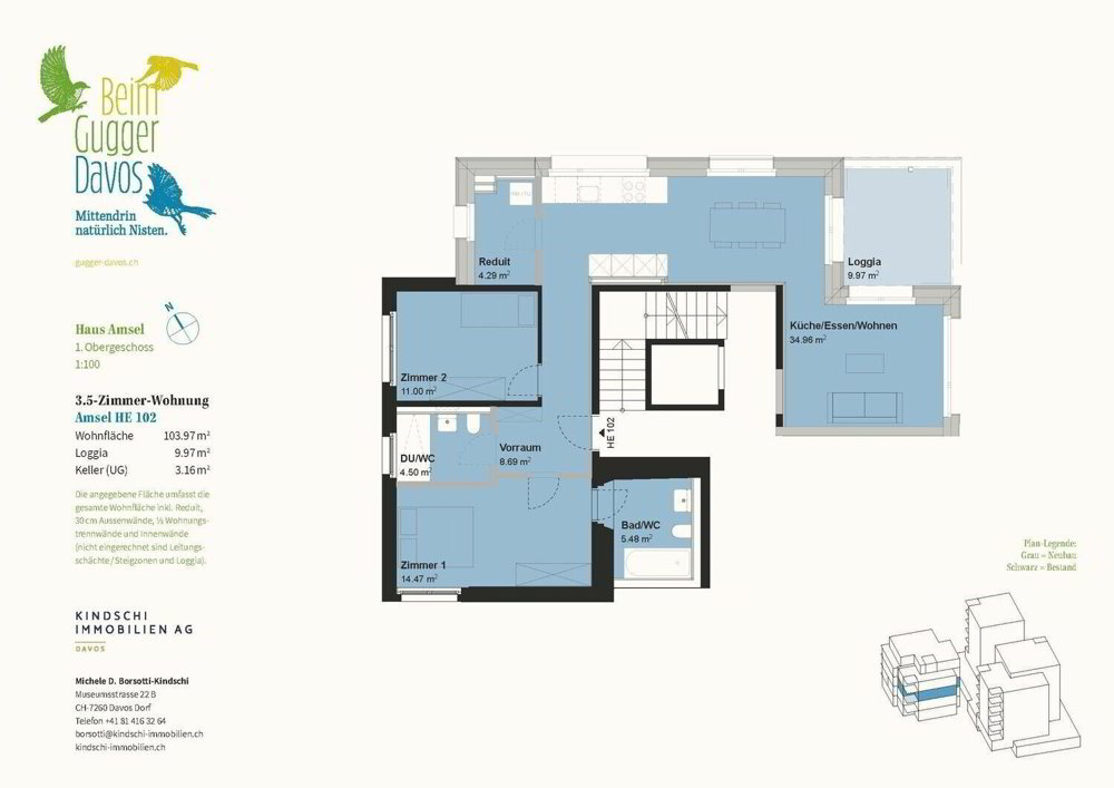 3.5 Zimmer Wohnung zum verkaufen in Davos Platz - Bild 1/12