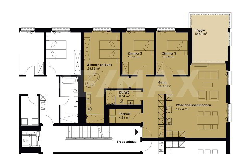 4.5 Zimmer Wohnung zu vermieten in Frick - Bild 1/13