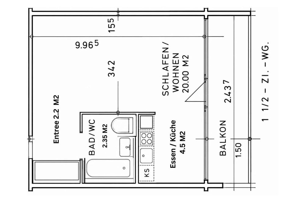 1.5 Zimmer Wohnung zum verkaufen in Luzern - Bild 1/11