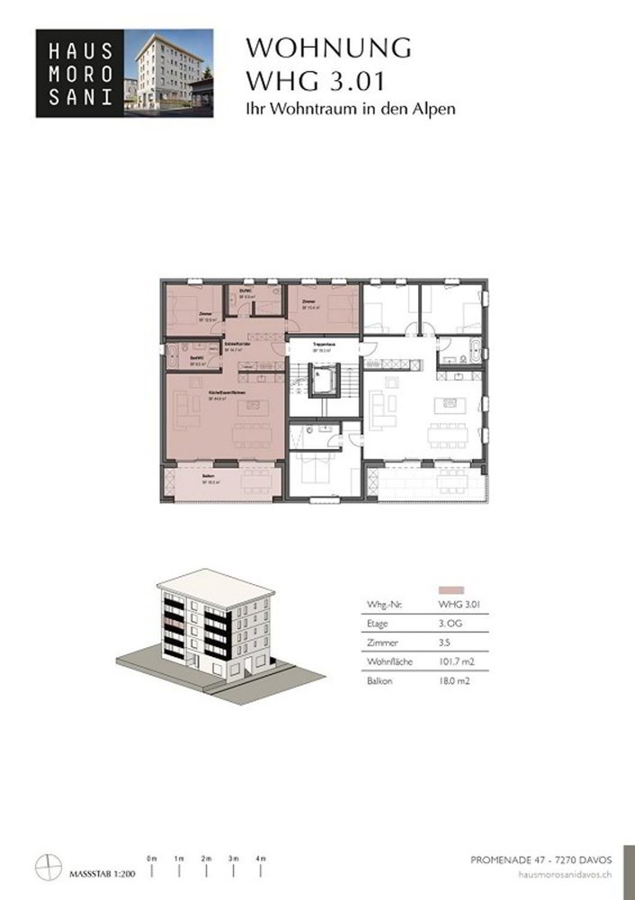 3.5 Zimmer Wohnung zum verkaufen in Davos Platz - Bild 1/13