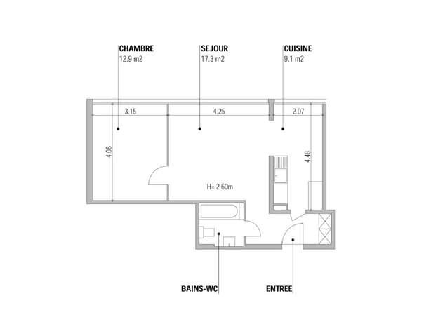 Appartamento di 3 locali in affitto a Meyrin - immagine 1/7