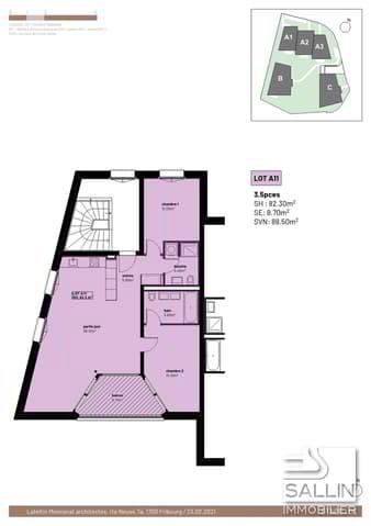 Appartamento di 3.5 locali in affitto a Villars-sur-Glâne - immagine 1/4