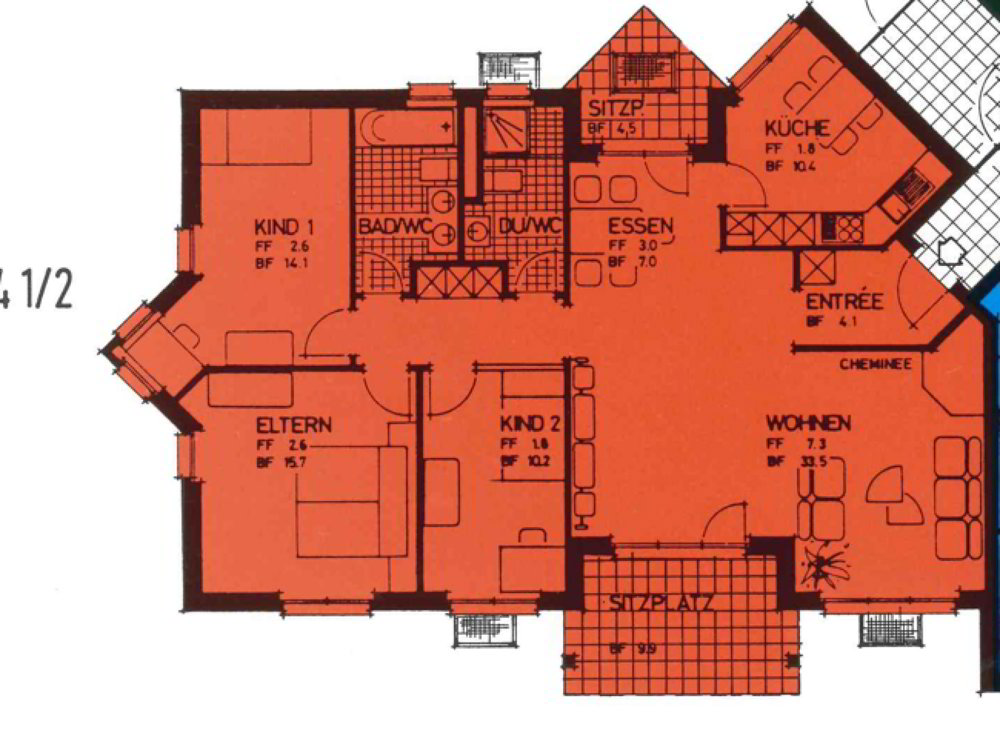Appartement 4.5 pièces à louer à Lutzenberg - image 1/14