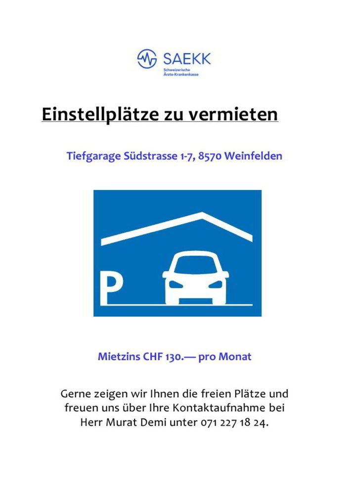 Parking, garage null pièces à louer à Weinfelden - image 1/1