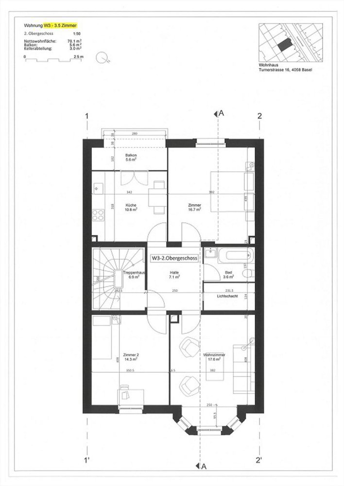 3 rooms Apartment for rent in Basel - image 1/5
