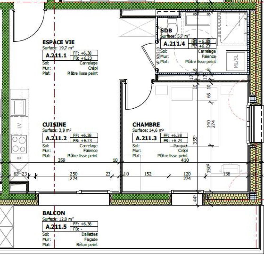 Appartement 2 pièces à louer à Marly - image 1/8