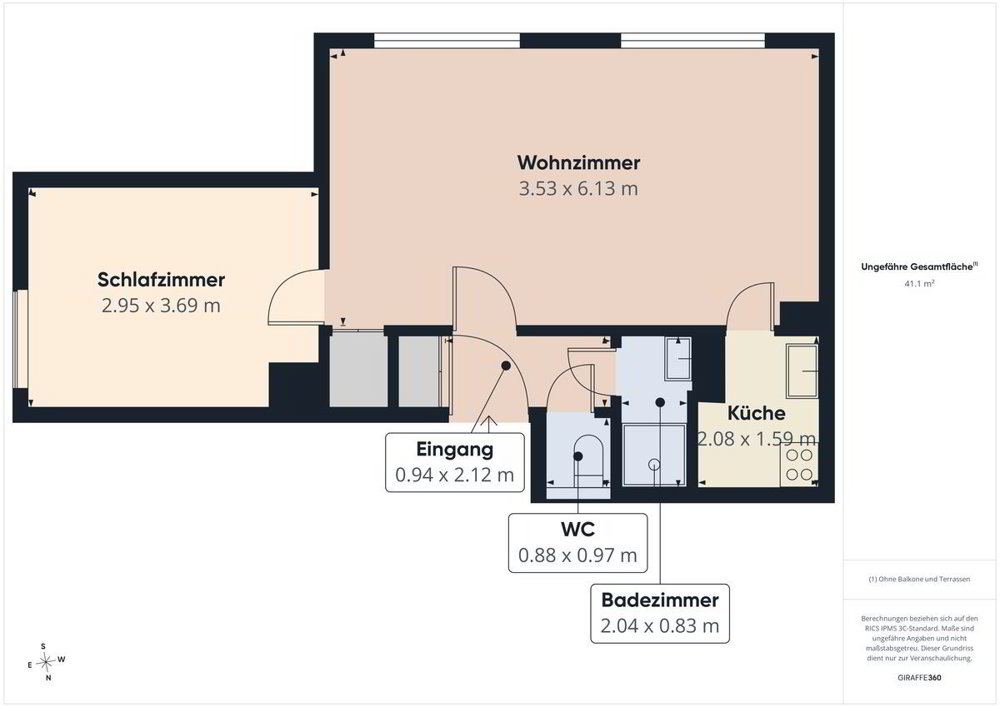 2 rooms Apartment for rent in Allschwil - image 1/6