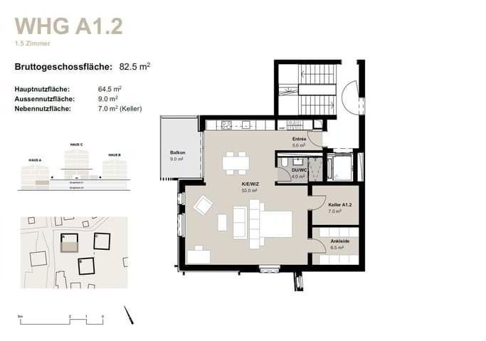 1.5 rooms Apartment for rent in Bürchen - image 1/11